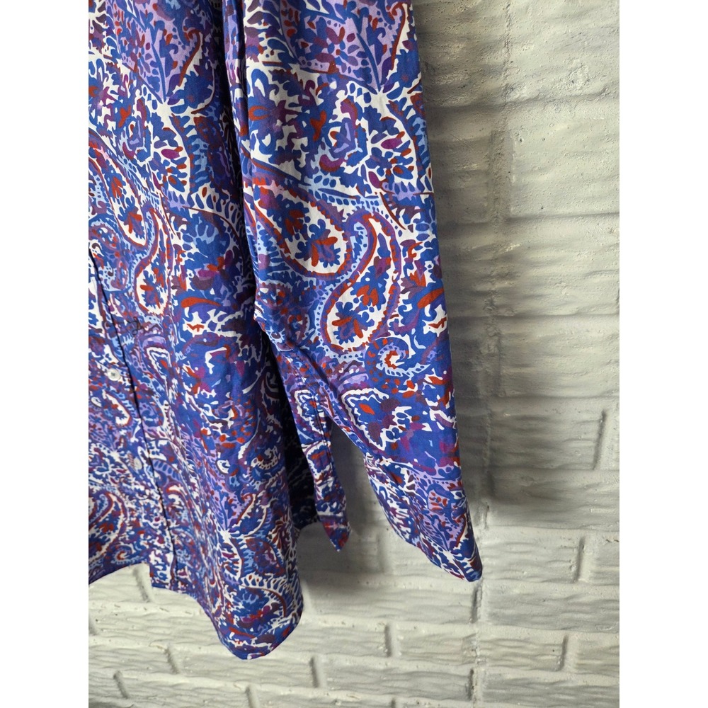 NWT Cremieux Premium Denim Mens 3XB Shirt Multi Color Paisley Artsy Stretch - Picture 3 of 9